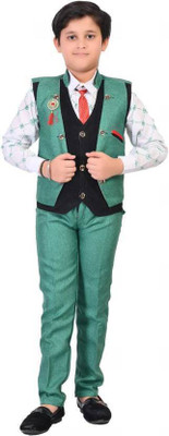 Go Berry Boys Party(Festive) Shirt Jeans(Green)