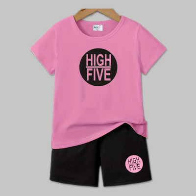 MGRS Baby Boys & Baby Girls Casual T-shirt Shorts(PINK)