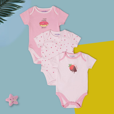 BabiesRus Baby Boys Casual Bodysuit Bodysuit(Pink)