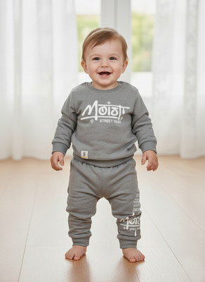 SDACREATION Baby Boys & Baby Girls Casual Track Suit Dress(GRAY)