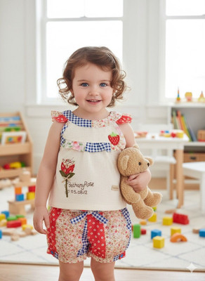 Kiko Baby Girls Casual Top Shorts(Fawn)