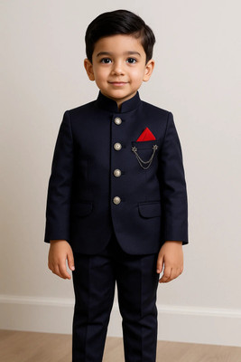 ELITE ELEGANCE FAB Boys Party(Festive) Bodysuit Waistcoat(Blue)