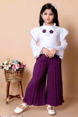 Shiidal Girls Casual Top Pant(PURPLE)