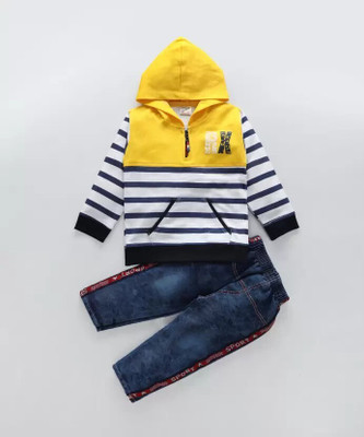 SHIRAZIKIDSWEAR Boys & Girls Looney Toons Casual Handkerchief Jeans(Yellow)