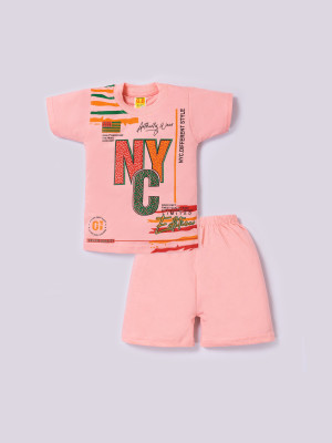 SINDON Baby Boys Casual T-shirt Pant(Pink)