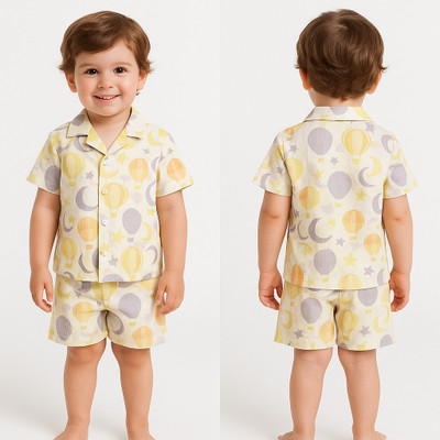 Lintow Baby Boys & Baby Girls Casual Shirt Shorts(beige)