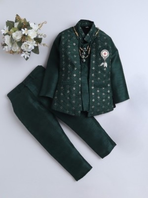 Fourfolds Boys Party(Festive) Blazer Trouser(Dark Green)