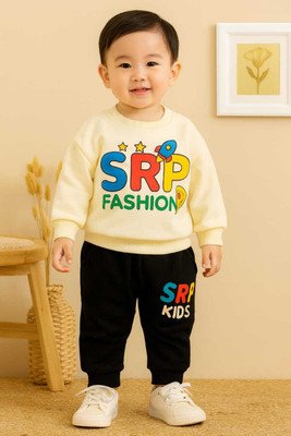 CALCUTTA FASHION Baby Boys & Baby Girls Party(Festive) Shirt Pant(CREAM BLACK)