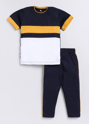 carrydreams Boys Casual T-shirt Trouser(YELLOW)
