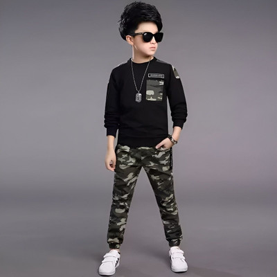HouseOfCommon Boys & Girls Casual Track Pants T-shirt(Black)