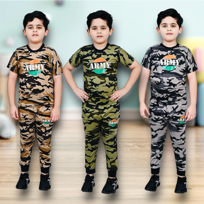 Pavika Boys & Girls Casual T-shirt Pyjama(Multicolor)