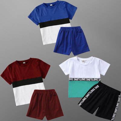Kidisland Baby Boys & Baby Girls Casual T-shirt Shorts(Multi)