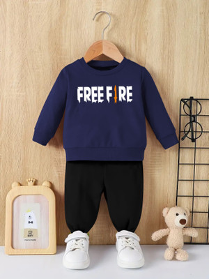 RetroTees Baby Boys Casual T-shirt Track Pants(Dark Blue)