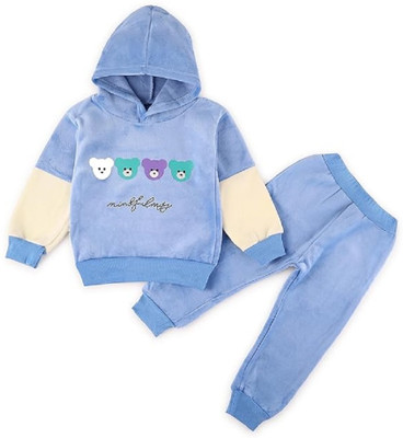 Bold N Elegant Baby Boys & Baby Girls Casual Sweatshirt Pant(Blue)