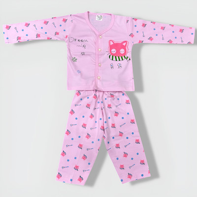 SAHIL Baby Boys & Baby Girls Casual Shirt Pant(LIGHT PINK)