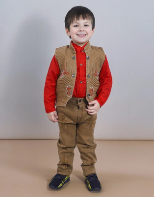 Mini Tikes Boys Casual Shirt Jacket, Jeans(Red)