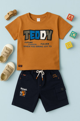 karnika Baby Boys Casual Shirt Shorts(Copper)
