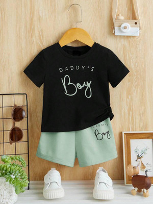 ENCASH FASHION Baby Boys & Baby Girls Casual T-shirt Shorts(PISTA GREEN)