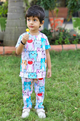 EMBLICA Baby Boys Casual T-shirt Pant(CAT)