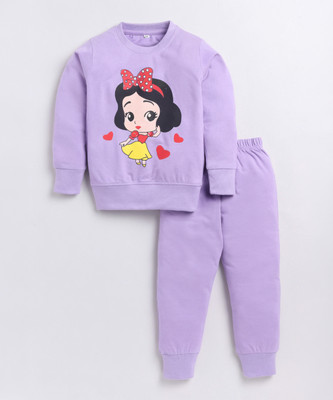 carrydreams Girls Casual Sweatshirt Track Pants(PUPLE)