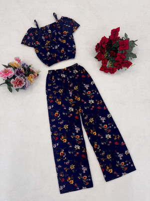 Swaastik Girls Casual Top Pyjama(bluemint)