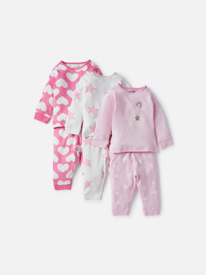 JUNIORS by Babyshop Girls Casual T-shirt Pyjama(Multicolour)