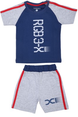 FABROYZ Baby Boys Casual T-shirt Shorts(Navy)