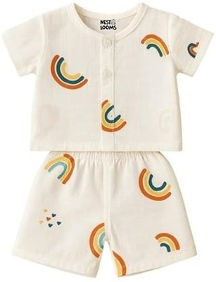 Nestlooms Baby Boys & Baby Girls Casual Shirt Shorts(Rainbow Dreams)