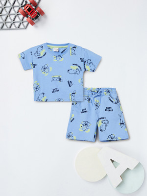 MAX Baby Boys Casual T-shirt Shorts(Blue)