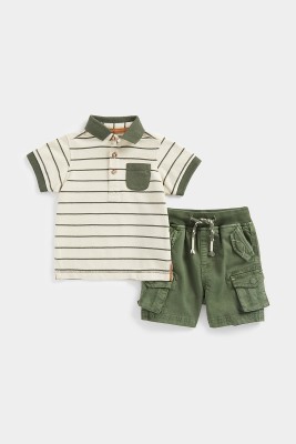 Mothercare Baby Boys Casual T-shirt Shorts(Green)