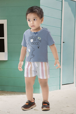 MUMBEL Baby Boys Casual T-shirt Dress(Olive)