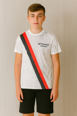 DOSTITCH Boys & Girls Casual T-shirt Shorts(White)