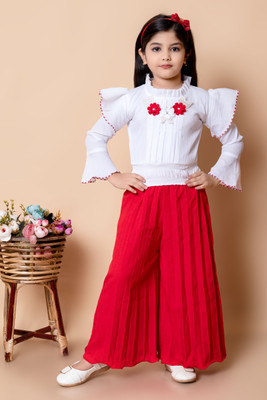 HM Golden Garments Girls Party(Festive) Top Pyjama(RED)