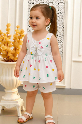 ARFANET Baby Girls Casual Top Shorts(Confetti Cloud)