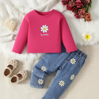 JUBAFASHION Baby Boys Party(Festive) T-shirt Pant(Rani)