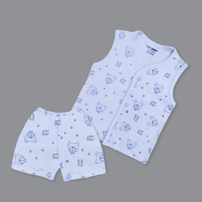 Born Babies Baby Boys & Baby Girls Casual Top Shorts(Blue)