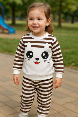 AD LOVELY Fashion wear Boys & Girls Casual Sweatshirt Pant(White)