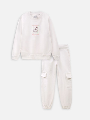 Nap Chief Boys & Girls Casual Sweatshirt Track Pants(Light Gray)