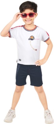 Choo Choo Boys Casual T-shirt Shorts(White)