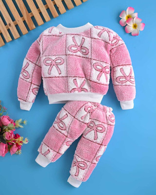 MYTEX FASHION Baby Boys & Baby Girls Casual Sweatshirt Pyjama(Peach)