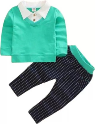 BS Enterprise Baby Boys Casual T-shirt Track Pants(GREEN)