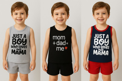 toystshirt Baby Boys & Baby Girls Casual T-shirt Shorts(Multicolor)