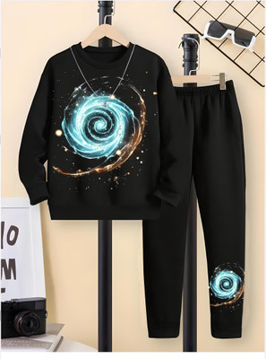 FastColors Boys Casual T-shirt Track Pants(80001-BLACK)