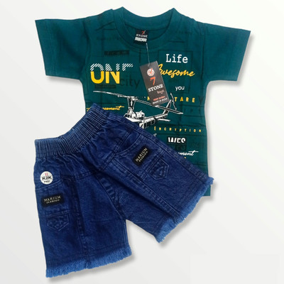 Fashion Stuuff Boys Casual T-shirt Shorts(Malti-Colour)