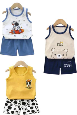 KidsCute Baby Boys & Baby Girls Casual Vest Shorts(WHITE, CREAM, YELLOW)