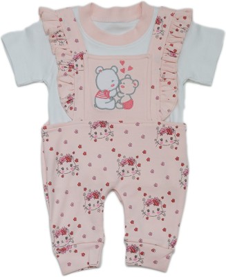 LUV-DUB Baby Boys & Baby Girls Party(Festive) Top Dungaree(Multicolor)