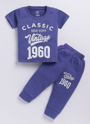 Blushh Berry Boys Casual Top Pant(Blue Color)