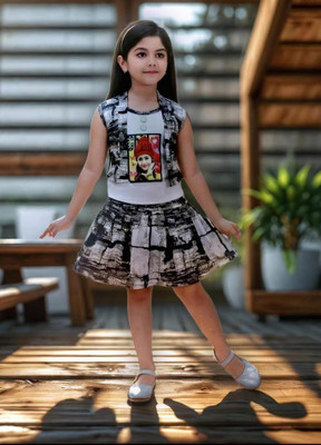 KidsCute Girls Casual Top Skirt(MULTICOLOUR)