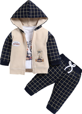 Neo Nate Baby Boys Casual Jacket Pant(Khaki)