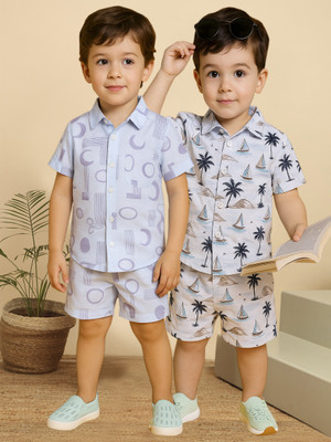 PROVOGUE Boys Casual Shirt Shorts(Multicolor6)